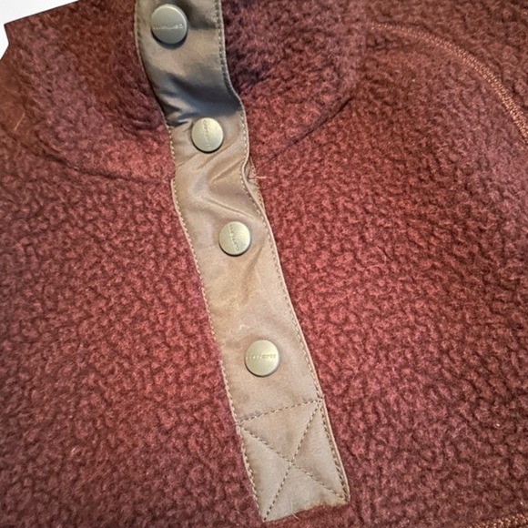 Carhartt Purple Relaxed Fit Fleece Quarter-Snap Pullover Sweater NWT - Size M - Picture 4 of 6